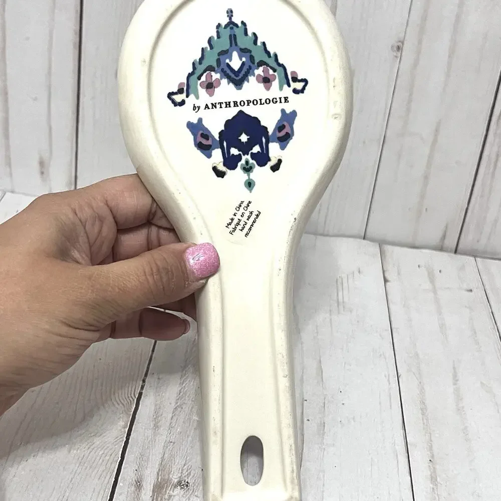 Anthropologie Lilia Spoon Rest Ceramic 8.5